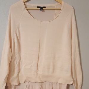 Forever 21 sweater; light pink; high/low hem